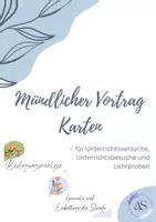 Vorschau - Poster - Ästhetische mündliche Vortragskarten - Deckblatt