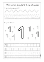 Vorschau - Arbeitsblätter - Ziffernschreibkurs, ZR 5, Mathe, 1. Klasse, Schwungübungen - Seite 2