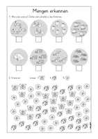 Vorschau - Arbeitsblätter - Mengenverständnis, ZR 5, Mathe, 1. Klasse, Mengen erkennen - Seite 3