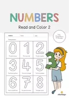 anteprima - Esercizi - Numbers / Numeri: Read and Color 2 (Scheda di esercizi di inglese) - Pagina di copertina