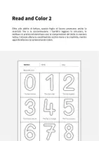 anteprima - Esercizi - Numbers / Numeri: Read and Color 2 (Scheda di esercizi di inglese) - Pagina 1