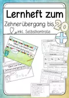 Vorschau - Arbeitsblätter - Selbstlernheft - Zehnerübergang bis 20 mit Selbstkorrektur - Deckblatt