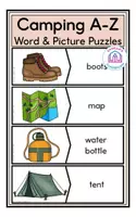 Vista previa - Juegos / Gamificación - Camping A-Z - Word & Picture Puzzles - Portada
