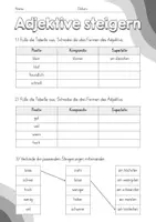 Vorschau - Arbeitsblätter - Adjektive steigern (auch für DaZ) - Seite 1
