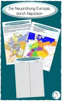 Vorschau - Arbeitsblätter - Die Neuordnung Europas durch Napoleon-Kartenvergleich 1789/1803 - Deckblatt