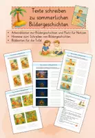 Vorschau - Arbeitsblätter - Bildergeschichten Sommer - Deckblatt