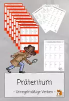 Vorschau - Fördermaterial/Inklusion - Präteritum | Unregelmäßige Verben - Deckblatt