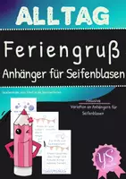 Vorschau - Anderer Materialtyp - Allgemein: Sommerferien Anhänger für Seifenblasen - Geschenk - Deckblatt