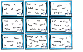 Aperçu - Feuilles d'exercices - Travel (Holidays) - Jumbled Sentences - Page 1