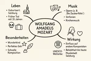 Vorschau - Arbeitsblätter - Arbeitsblatt "Wolfgang Amadeus Mozart" + Onlineübung & MP3 + Mindmap + Infografik - Seite 2