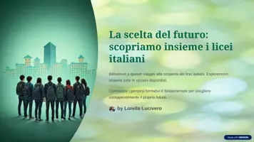 anteprima - Materiale di supporto/inclusione - Miniguida: Il liceo in Italia - Pagina di copertina