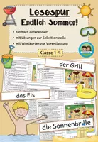 Vorschau - Arbeitsblätter - Lesespur - Endlich Sommer (Klasse 1-4) - Deckblatt