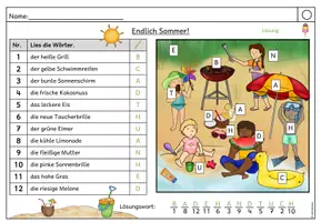 Vorschau - Arbeitsblätter - Lesespur - Endlich Sommer (Klasse 1-4) - Seite 3