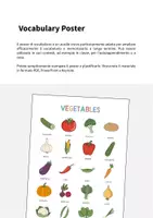 anteprima - Materiale di supporto/inclusione - Vegetables / Verdure: Vocabulary Poster (Poster per la lezione d'inglese) - Pagina 1