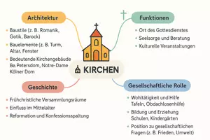 Vorschau - Arbeitsblätter - Arbeitsblatt "Kirche" + Onlineübung & MP3 + Mindmap + Infografik - Seite 2