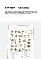 anteprima - Esercizi - Garden / Giardino: How many? – Worksheet (Scheda di esercizi di inglese) - Pagina 1
