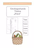 Vorschau - Stundenentwürfe - Einstiegsstunde/Einführungsstunde Thema "Wald" - Deckblatt