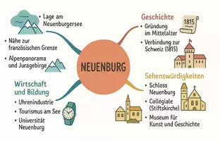 Vorschau - Arbeitsblätter - Arbeitsblätter zum Thema "Was ist früher in Neuenburg passiert?" (Lückentext, Hörverstehen) + Lösung & MP3 + Mindmap - Seite 2