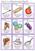 Vorschau - Spiele - Lesespiel - Wörter mit Pf / pf - Ich habe ... Wer hat ..? in zwei Versionen - Seite 1