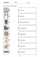 anteprima - Esercizi - Living Room / Soggiorno: Draw the lines 2 (Scheda di esercizi di inglese) - Pagina 3