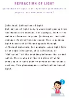 Vorschau - Unterrichtsreihen - Refraction of Light – Physics Lab & Worksheets for Grades 6–9 - Seite 1