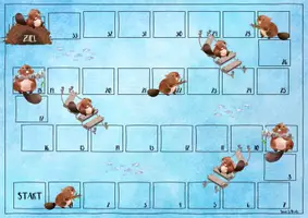 Vorschau - Stationenlernen - 🦫 Biber Brettspiel Leiterspiel Sommer Wasser - Seite 1
