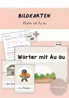 Vorschau - Arbeitsblätter - Bildkarten und Arbeitsblatt: Wörter mit Äu äu (Buchstabeneinführung) - Deckblatt