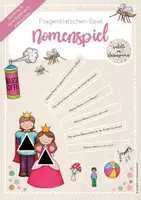 Vorschau - Spiele - Fliegenklatschen-Spiel | Wortarten | Nomen | Artikel | Einzahl | Mehrzahl - Deckblatt