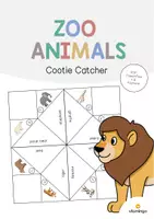 anteprima - Materiale interattivo - Zoo Animals / Animali dello zoo: Cootie Catcher (Gioco per la lezione d'inglese) - Pagina di copertina
