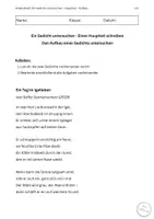 Vorschau - Arbeitsblätter - AB_Den Aufbau eines Gedichts untersuchen - Deckblatt