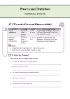 Vorschau - Arbeitsblätter - Präsens und Präteritum - sicher unterscheiden und anwenden - Deckblatt