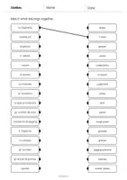 anteprima - Esercizi - Clothes / Vestiti: Draw the lines 3 (Scheda di esercizi di inglese) - Pagina 2