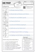 Vorschau - Arbeitsblätter - Die Post - eine Postkarte versenden - Tafelmaterial analog/digital - Seite 3