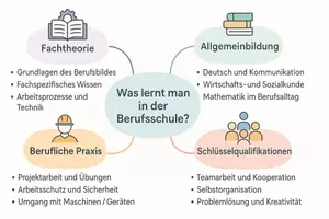 Vorschau - Arbeitsblätter - Arbeitsblätter zum Thema "Was lernt man in der Berufsschule?" + Lösung & MP3 + Mindmap + Infografik - Seite 2