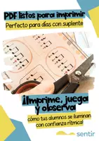 Vista previa - Juegos / Gamificación - Bingo Auditivo de Rasgueos para Ukelele | 36 Tarjetas | - página 1