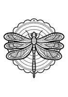 Vorschau - Mal- und Bastelvorlagen - Mandalas Thema Libellen - Grundschule - Bastelvorlagen - Seite 1