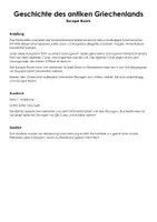 Vorschau - Arbeitsblätter - Geschichte des antiken Griechenlands (Escape Room) - Deckblatt