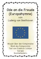 Vorschau - Arbeitsblätter - Beethoven Europa Ode an die Freude - Deckblatt
