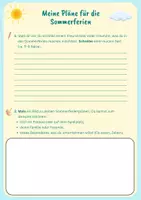 Vorschau - Unterrichtsreihen - Schreibanlass Sommerferien - Kreatives Schreiben - Seite 1