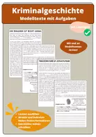 Vorschau - Arbeitsblätter - Kriminal-/Detektivgeschichte - Modelltexte mit Aufgaben - Deckblatt
