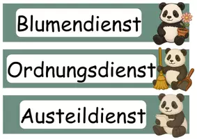 Vorschau - Poster - Klassendienste der Pandaklasse - Seite 2