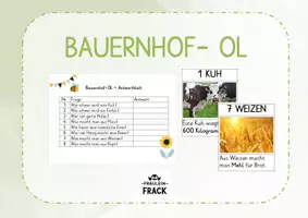 Vorschau - Arbeitsblätter - Bauernhof OL - 8 Karten und Antwortblatt - Deckblatt