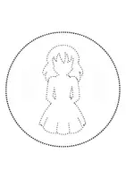 Vorschau - Mal- und Bastelvorlagen - runde Prickelbilder / Fensterbilder Thema Mangas - Grundschule - Bastelvorlagen - Seite 1