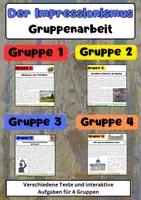 Vorschau - Arbeitsblätter - Der Impressionismus Gruppenarbeit - Deckblatt