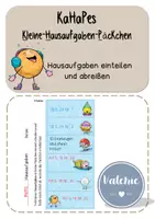 Vorschau - Arbeitsblätter - Hausaufgaben einteilen - Abreißblatt zur Selbstorganisation - Deckblatt