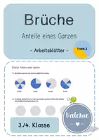 Vorschau - Arbeitsblätter - Brüche - Anteile eines Ganzen (Übungsblätter 1) - Deckblatt