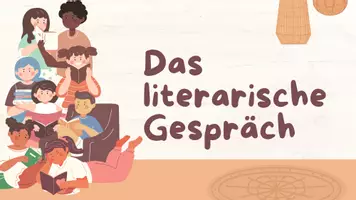 Vorschau - Präsentationen/Tafelbilder - Materialpaket "Literarisches Gespräch - Deckblatt