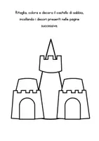 anteprima - Materiale per pittura e bricolage - Lavoretto estivo per bambini - Castello di Sabbia - Pagina 1