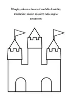 anteprima - Materiale per pittura e bricolage - Lavoretto estivo per bambini - Castello di Sabbia - Pagina 3