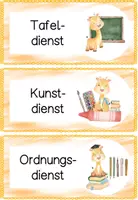 Vorschau - Poster - Klassendienste „Giraffenklasse“ – Dienste- / Ämter-Karten für Struktur & Verantwortung im Schulalltag mit Klassentier Giraffe🦒 - Seite 2